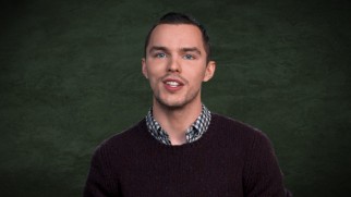 A shorter-haired, less cleanly shaven Nicholas Hoult hosts "Become a Giant Slayer" and introduces the featurettes that comprise it.