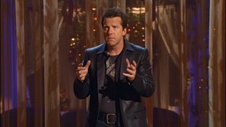 Though he looks kind of lost without his puppets, Jeff Dunham gives us a ten-minute family gas station story as solo stand-up comedy near the start of the special.