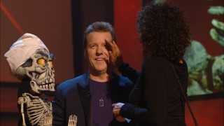 Achmed and Jeff Dunham keep the show going and the laughs coming during a make-up break with Victoria.