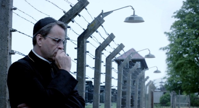 In "The Jewish Cardinal", Father Lustiger (Laurent Lucas) takes a moment to remember the pain the Jewish people (including his own mother) suffered at Auschwitz.