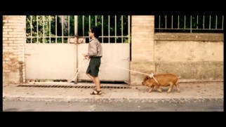 An Orthodox Jewish boy befriends a pig in the bonus short "Kosher."