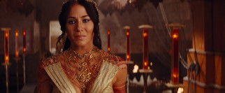 Red helium princess Dejah Thoris (Lynn Collins) isn't thrilled by the prospect of being entered into a political marriage.