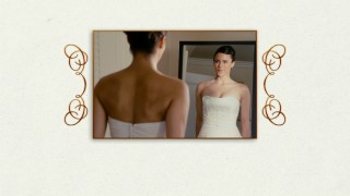 Sabrina (Paula Patton) admires her wedding dress in the mirror on the Blu-ray's stately menu.