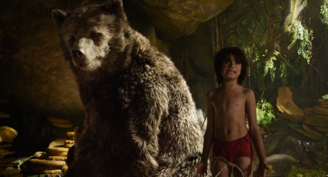 Mowgli makes a friend in the live-saving, debt-collecting brown bear Baloo (voiced by Bill Murray).