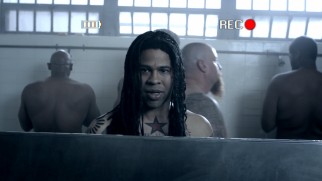 Lil' Wayne (Jordan Peele) suddenly doesn't feel so gangsta in a communal prison shower.
