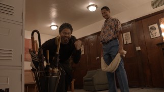 Bobby McFerrin (Peele) resorts to force in an effort to topple Michael Winslow (Key) as the King of Mouth Sounds.