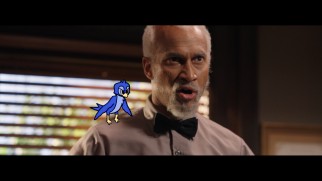 This old copy machine repairman (Keegan-Michael Key) and the animated bluebird on his shoulder take issue with another man fulfilling Magical Negro duties.