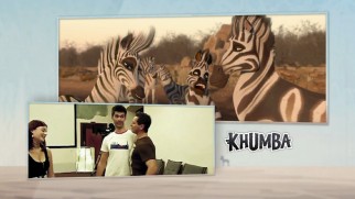 Crew members act out a scene for animators in "Acting Out - Character Evolution."