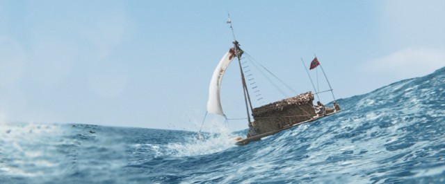 If all goes according to plan, giant waves will lift the raft Kon-Tiki over a treacherous wall of coral and bring them right up to Polynesian islands.