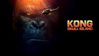 Kong stares down a helicopter on the Kong: Skull Island Blu-ray menu, as opposed to the tear gas-wielding soldier on the cover.