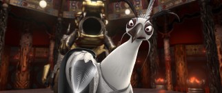 Power-hungry peacock Lord Shen (voiced by Gary Oldman) makes for an imposing new villain.