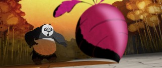 Flashbacks from Po's tumultuous infancy offer a choice opportunity for the filmmakers to employ stylish 2D animation.