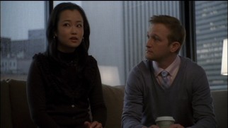 The intern (Diana Bang) who located some noteworthy Richmond campaign footage turns up alongside Jamie (Eric Ladin) in two of Disc 3's deleted scenes.