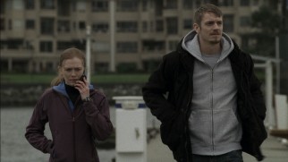 Linden (Mireille Enos) and Holder (Joel Kinnaman) stick together while her son is "Missing."