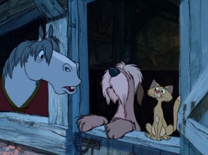 The Captain (a horse) and Sergeant Tibs (a tomcat) help old English sheepdog The Captain listen, translate, and respond per the code of the Twilight Bark.