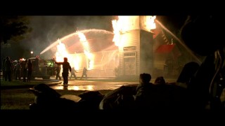 On Blu-ray only, the dark alternate opening shows the full destruction of the church as Steve looks on from the ground in horror.