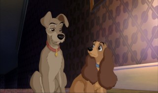 Lady and Tramp contemplate their parenting woes.