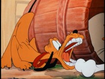 Pluto makes his move in "Bone Trouble," one of three Disney cartoons included on the DVD.