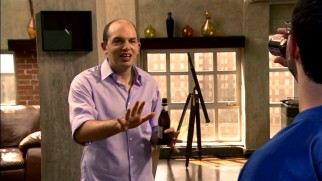 Even with all the money his work brings him, plastic surgeon Andre (Paul Scheer) has trouble earning respect from his friends, who here sip their drinks instead of letting him make a toast.