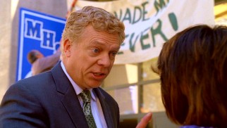 He may be blonde now, but Christopher McDonald otherwise reminds us of Shooter McGavin with his amusing antagony as Principal Brenigan.
