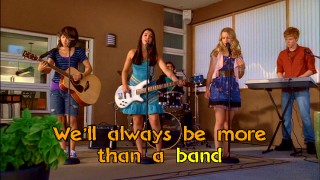 The Rock-Along mode animates the lyrics as Lemonade Mouth gathers at Olivia's Gram's house. Of course, they'll always be more than a band. There's a book and a movie too!