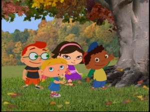 The Little Einsteins think they may have found the Musical Tree of Many Colors.
