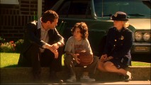Sam and Annie console a boy whose father is murdered in "My Maharishi Is Bigger Than Your Maharishi."
