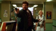 Michael H (Brad William Henke) uses a gun, dynamite, and hostages to ensure his brother gets a brain operation in "Tuesday's Dead."