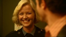 Gretchen Mol can't help cracking a smile in bloopers reel "Spaced Out."