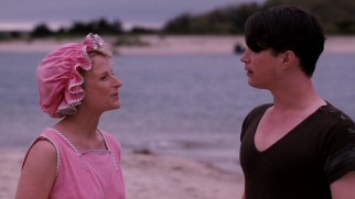 Ruth (Mamie Gummer, daughter of Meryl Streep) and "John Brown" (Tom Wisdom) have a completely natural and authentic chat in period bathing wear, just as friends did back on the Cape in the Summer of '12.