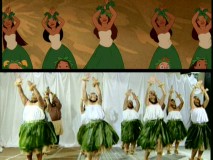 You may notice some similarities between the moves of Lilo's hula group and Mark Keali'i Ho'omalu's dancers in this splitscreen from "Animating the Hula."