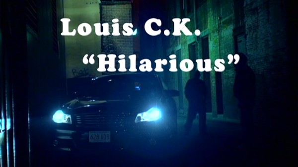 The only scene of the film not fixated on the stage, the opening credits for "Louis C.K.: Hilarious" show the stand-up comedian arriving at Milwaukee's Pabst Theater.