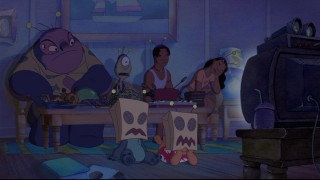 The gang abides Nani's well-intentioned Family Fun Night by watching '50s bug movie "Them!".