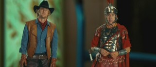 Miniature figurines Jedediah (Owen Wilson) and Octavius (Steve Coogan) aren't thrilled at being shipped to the Smithsonian Institute.