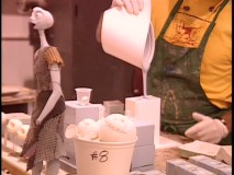 Creating puppets in 'The Making Of' featurette.