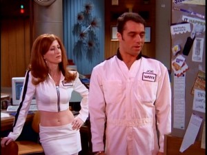 If WNYX were a futuristic space news station, secretary Beth (Vicki Lewis) would still bare her midriff and electrician Joe (Joe Rogan) would still be reluctant to ask for help.