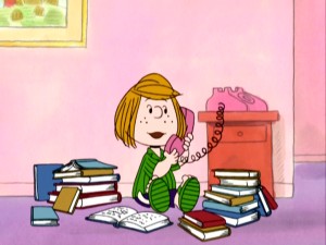 Peppermint Patty calls to hear about the fun she's missing while in summer school.
