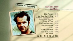 "The Departed", "The Bucket List", and "Anger Management" are just some of the credits too recent to appear on Jack Nicholson's dated Disc 1 film credits list.