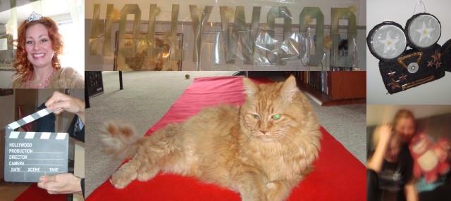 Some looks at the fun Oscar viewing party hosted by DVDizzy.com. Lots-o'-Huggin' Bear not included with prize pack.