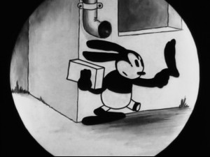There's more where this came from: iris shots and Oswald's signature move (removing his left foot and kissing it for good luck) both occur multiple times throughout this set, the former more than the latter.
