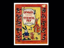 This Oswald stencil set is one of the few color images in the 60-still Gallery.
