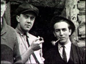 These two young pipe-smoking pals are none other than Ub Iwerks and Walt Disney seen in a photograph from "The Hand Behind the Mouse."