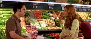 Two of the film's best scenes take place in a supermarket. Here, Henry and Ashley have a "chance" re-encounter among colorful produce.