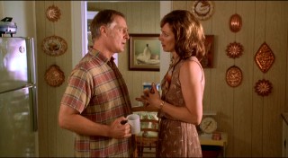 Billy (Keith Carradine) and Joan Whitfield (Alison Janney) talk things over in their very '70s kitchen.