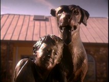 This statue of Travis and Old Yeller was unveiled in Mason, Texas.