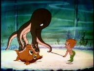 Topless merbaby conducts orchestra of sea creatures. Story at 11.