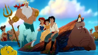 Everyone loves a happy ending. Sebastian, Triton, Ariel, Melody, Eric, Tip, Dash, partially-cropped Flounder... everyone.
