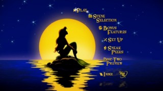 The Main Menu for Disc 1 of "The Little Mermaid" Platinum Edition DVD