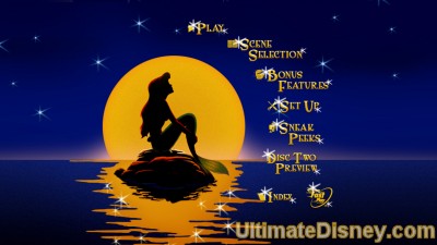 The Little Mermaid: Platinum Edition - Disc 1's Main Menu