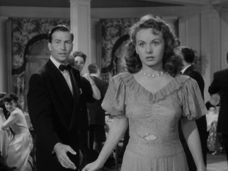 Deborah (Jeanne Crain) is devastated when the hole in her old dress is uncovered at a fancy event she attends with her socialite husband (Jeffrey Lynn).